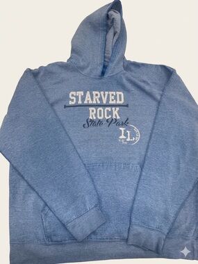 Starved Rock State Park Blue Hooded Sweatshirt